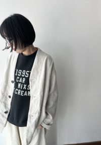 prit 25/1フレンチリネンツイル起毛 ノーカラージャケット
