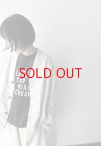 prit 25/1フレンチリネンツイル起毛 ノーカラージャケット