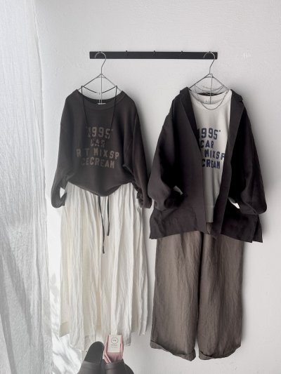 画像9: NATURAL LAUNDRY コットンリネン裏毛 キャロットプリントプルオーバー