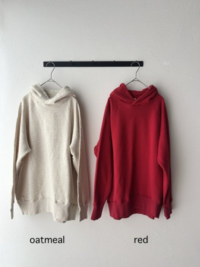 画像1: prit 30/10裏毛起毛 ラグランスリーブフードプルオーバー