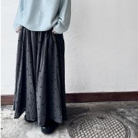 nouvelles du paradis ドットカットジャガード ギャザースカート