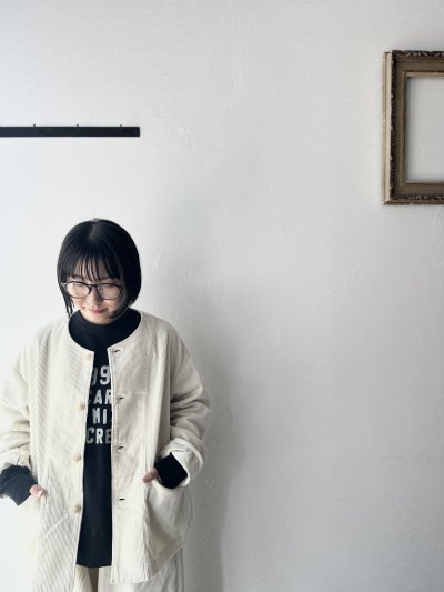 画像2: prit 8ウェールコーデュロイノーカラージャケット