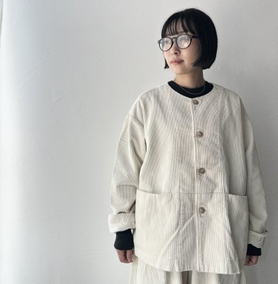 画像3: prit 8ウェールコーデュロイノーカラージャケット