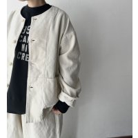 prit 8ウェールコーデュロイノーカラージャケット