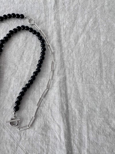 画像6: Luminaes_accessory 大粒オニキスのロングネックレス　【クリックポスト発送可】