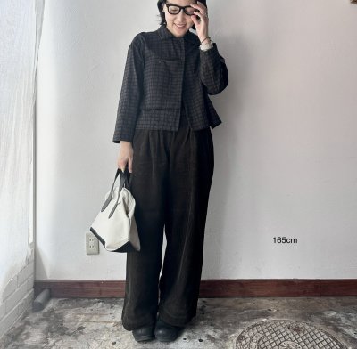 画像6: prit 8ウェールコーデュロイワンタックワイドパンツ