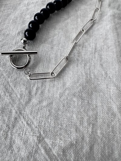 画像7: Luminaes_accessory 大粒オニキスのロングネックレス　【クリックポスト発送可】