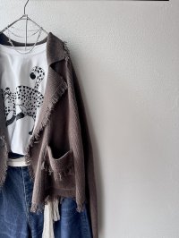 nouvelles du paradis ムーコットンフリンジ ニットジャケット