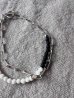 画像2: Luminaes_accessory みるくガラスとマットビーズのバイカラー二重ブレスレット (2)