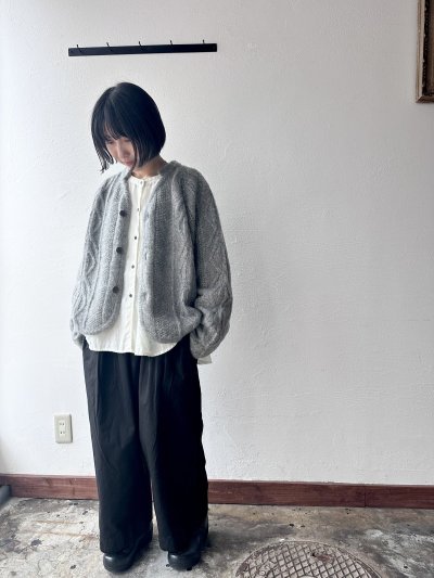 画像12: Luminaes ベルギーリネンブロード カフスのロングシャツ