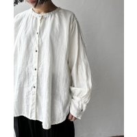 Luminaes ベルギーリネンブロード カフスのロングシャツ
