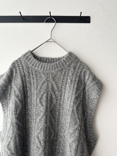 画像5: NATURAL LAUNDRY コットンウールメランジ ケーブルニットベスト