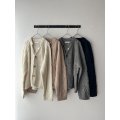 NATURAL LAUNDRY コットンウールメランジ フィッシュアランカーディガン