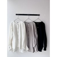 Luminaes ベルギーリネンブロード カフスのロングシャツ