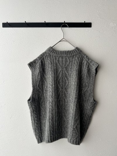 画像7: NATURAL LAUNDRY コットンウールメランジ ケーブルニットベスト