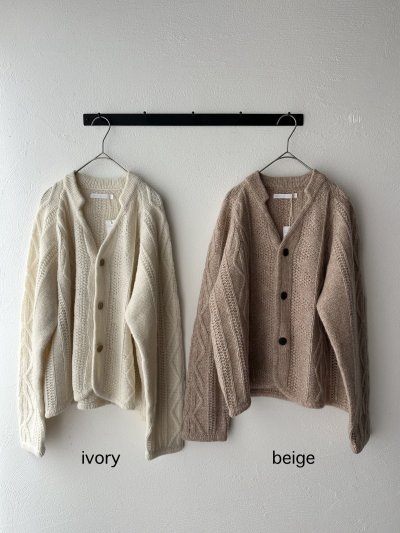 画像2: NATURAL LAUNDRY コットンウールメランジ フィッシュアランカーディガン