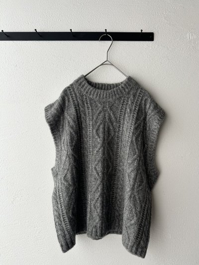画像4: NATURAL LAUNDRY コットンウールメランジ ケーブルニットベスト
