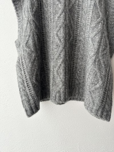 画像6: NATURAL LAUNDRY コットンウールメランジ ケーブルニットベスト
