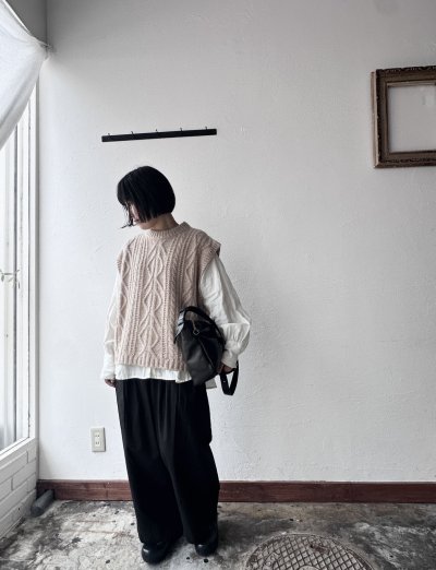 画像8: Luminaes ベルギーリネンブロード カフスのロングシャツ