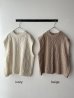画像2: NATURAL LAUNDRY コットンウールメランジ ケーブルニットベスト (2)