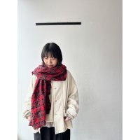 prit ウールコットンチェック ストール 