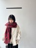 画像1: prit ウールコットンチェック ストール  (1)