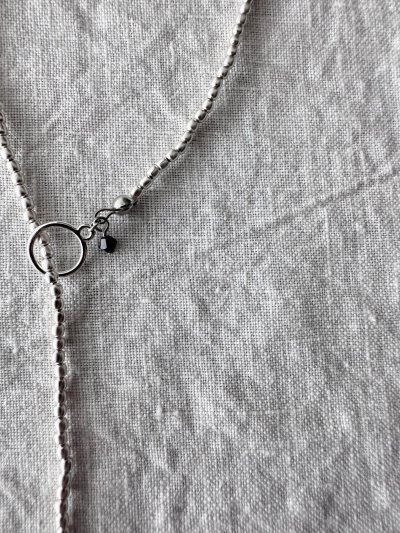 画像2: Luminaes_accessory 極小メタルビーズのロングネックレス