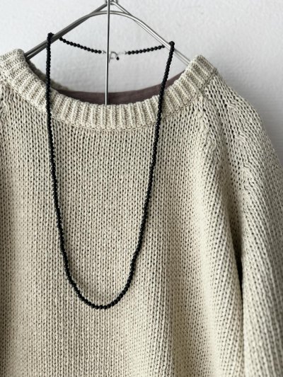 画像10: Luminaes_accessory 天然フロストオニキスのロングネックレス