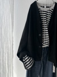 prit 30/1リサイクルムラ糸天竺ボーダー クルーネックワイドプルオーバー