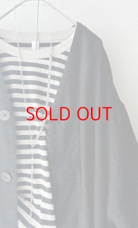 Luminaes_accessory 天然クラウディクウォーツとメタルチェーンのロングネックレス
