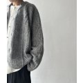 NATURAL LAUNDRY コットンウールメランジ フィッシュアランカーディガン