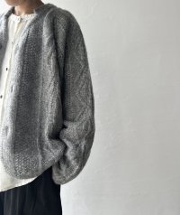 NATURAL LAUNDRY コットンウールメランジ フィッシュアランカーディガン