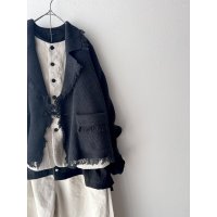 nouvelles du paradis ムーコットンフリンジ ニットジャケット