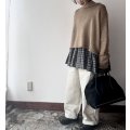 prit コットンリネン交織カルゼ タックバギーパンツ