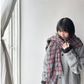 prit ウールコットンチェック ストール 