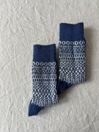 NISHIGUCHI KUTSUSHITA ウールジャガードソックスS(23~25cm) 