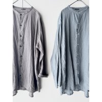 Luminaes 1/60手染めリネン ロングシャツ 【unisex】