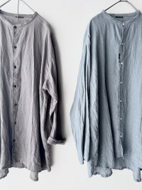 Luminaes 1/60手染めリネン ロングシャツ 【unisex】