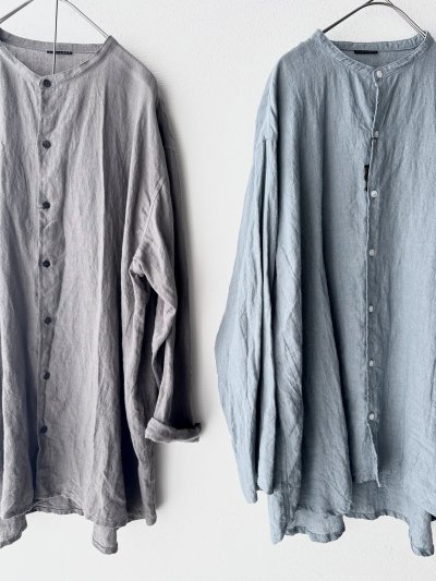 画像1: Luminaes 1/60手染めリネン ロングシャツ 【unisex】