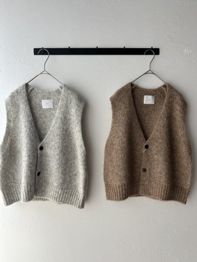 画像1: prit 1/2.5 アルパカコットン3G天竺編み ベスト