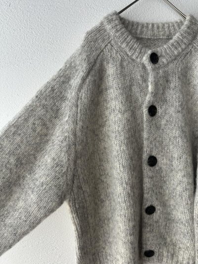 画像7: prit 1/2.5 アルパカコットン3G天竺編み クルーネックカーディガン