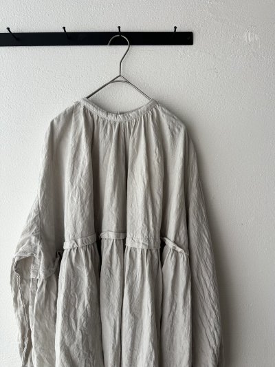 画像4: Gauze# アンティークジャガード スウィッチング ギャザーチュニックブラウス