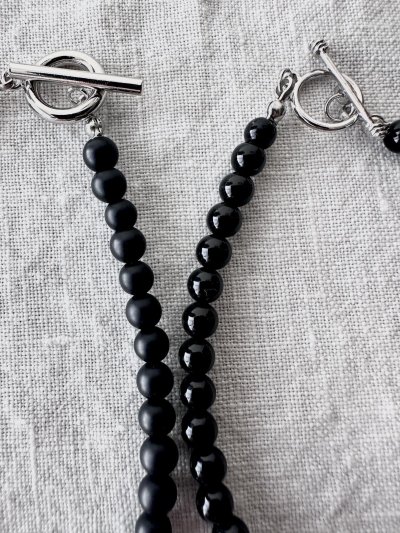 画像4: Luminaes_accessory 天然フロストオニキスのブレスレット(unisex)【アレルギー対応】