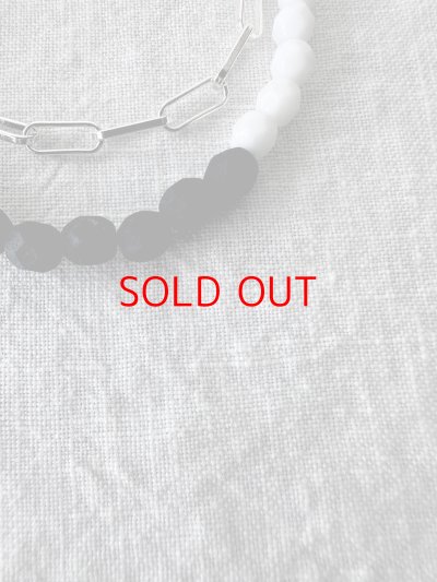 画像3: Luminaes_accessory マットビーズとチェーンのバイカラー二重ブレスレット 【アレルギー対応】