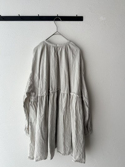 画像9: Gauze# アンティークジャガード スウィッチング ギャザーチュニックブラウス