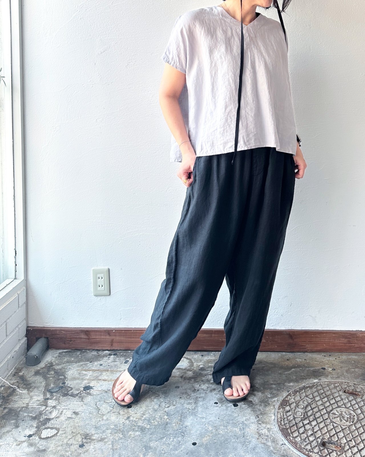 Veritecoeur リネンイージーパンツ(unisex)