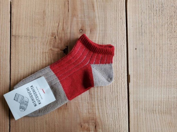 画像6: NISHIGUCHI KUTSUSHITA リネンコットンアンクレット M(25~27cm) 【3足までクリックポスト可】 (6)