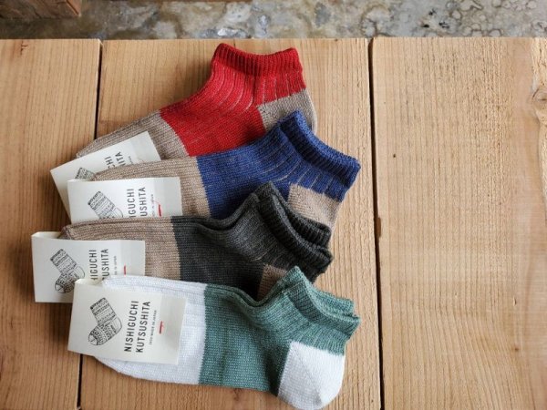 画像4: NISHIGUCHI KUTSUSHITA リネンコットンアンクレット  S(23~25cm) 【3足までクリックポスト可】 (4)