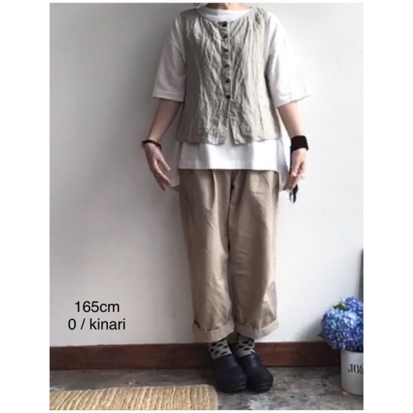 画像1: Luminaes  d.d.w.Linen 2way vest (1)