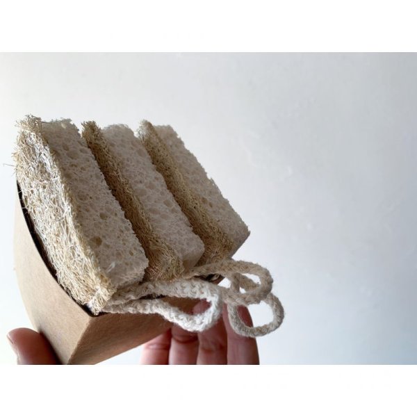 画像5: mana.自然素材のキッチンスポンジ(3個セット) (5)